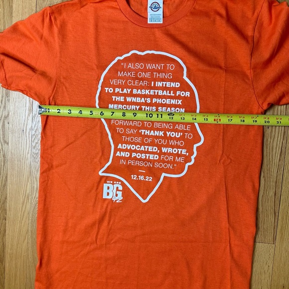Phoenix Mercury Britney Griner “Welcome Home” shirt Size Medium BRAND NEW WNBA - Picture 7 of 7